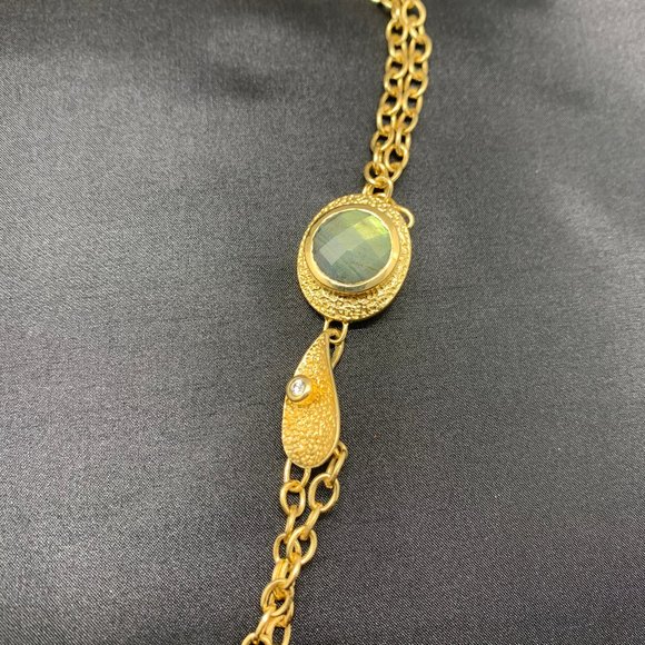 Melinda Maria Thick Double Chain with Smoky Topaz - Picture 2 of 2